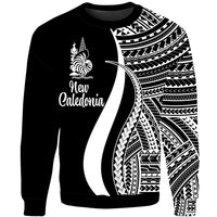New Caledonia Sweatshirt - White Polynesian Tentacle Tribal Pattern Crest Unisex White - Polynesian Pride