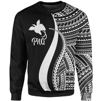 Papua New Guinea Sweatshirt - White Polynesian Tentacle Tribal Pattern Unisex White - Polynesian Pride