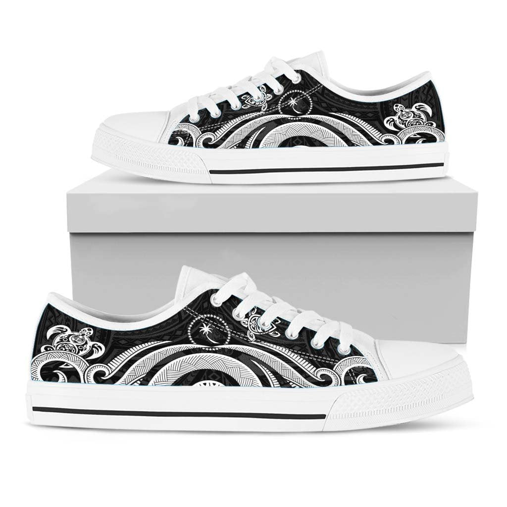 Chuuk Low Top Canvas Shoes - White Tentacle Turtle - Polynesian Pride