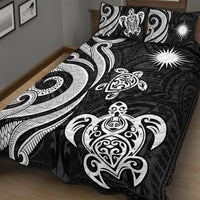 Marshall Islands Quilt Bed Set - White Tentacle Turtle - Polynesian Pride