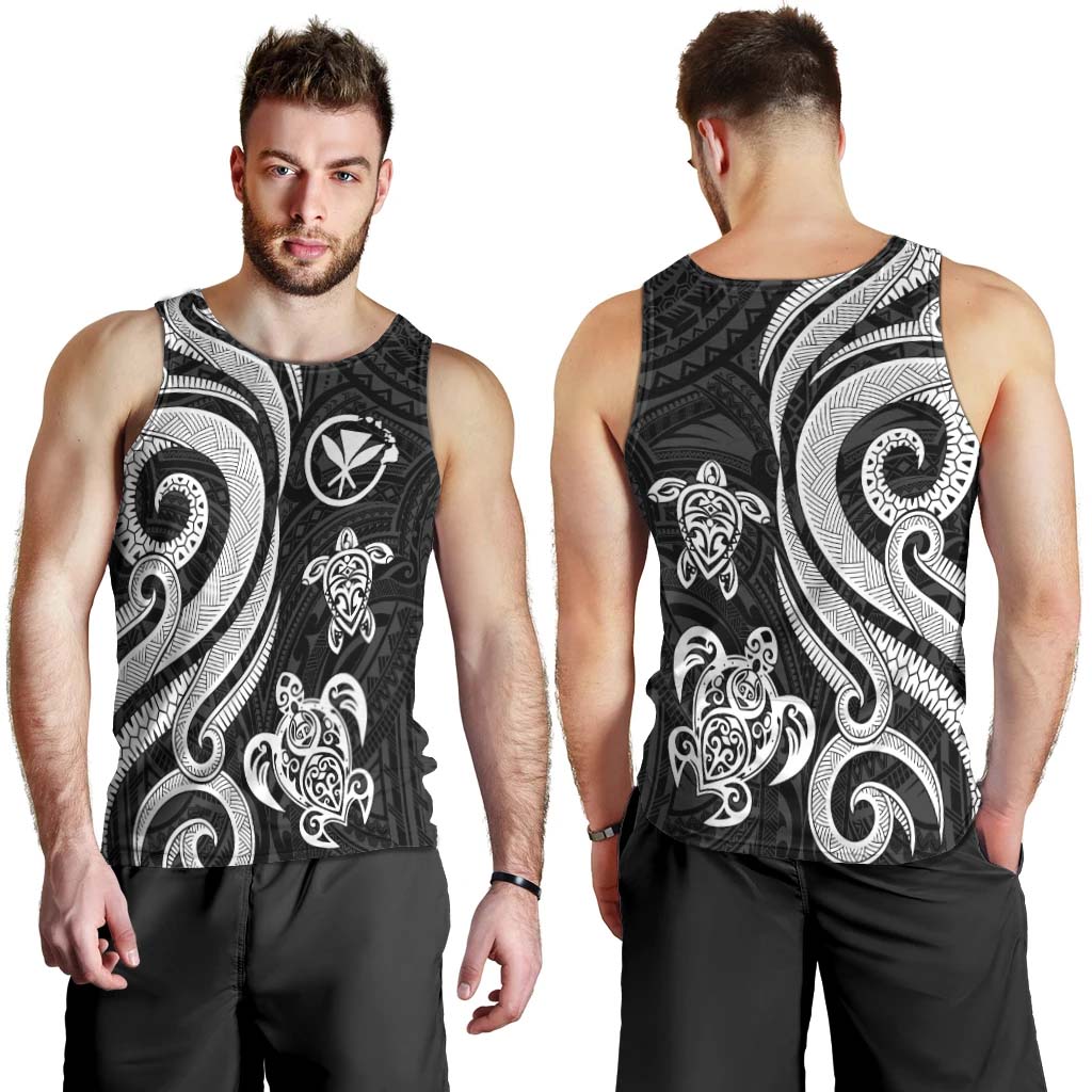 Hawaii Men's Tank Top - White Tentacle Turtle - Polynesian Pride