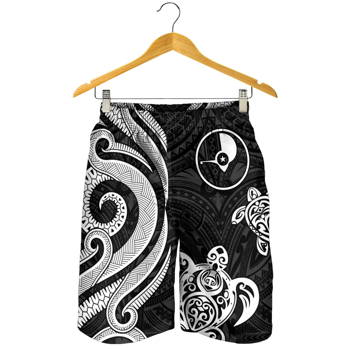 Yap Men's Short - White Tentacle Turtle - Polynesian Pride