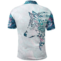 Maori Tattoo Polo Shirt, Paua Shell Wolf Tattoo Golf Shirt - Polynesian Pride