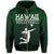 Volleyball Sport Kakau Hawaii zip Hoodie Green - Polynesian Pride