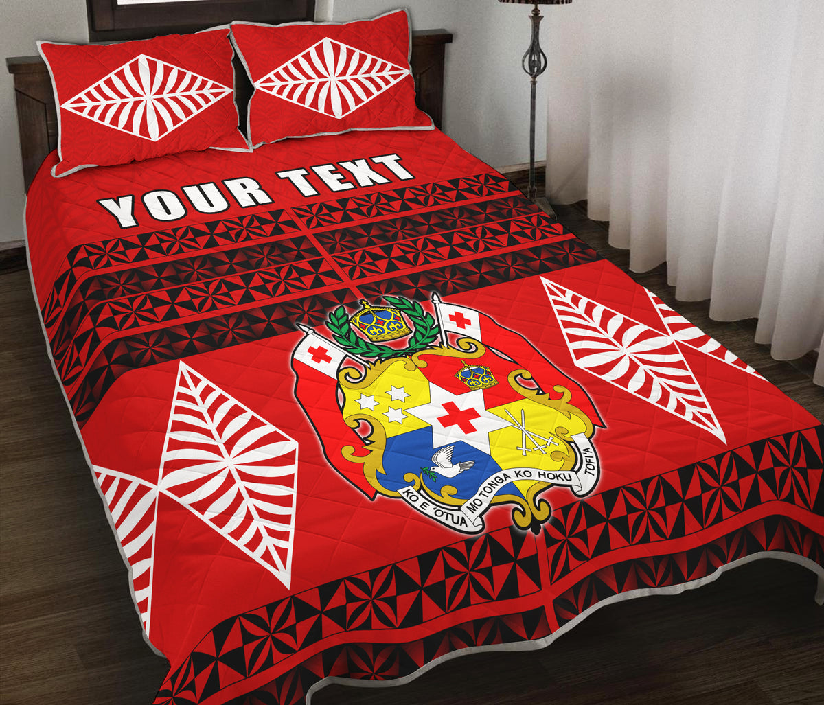 (Custom Personalised) Tonga Quilt Bed Set - Tongan Pattern LT13 - Polynesian Pride