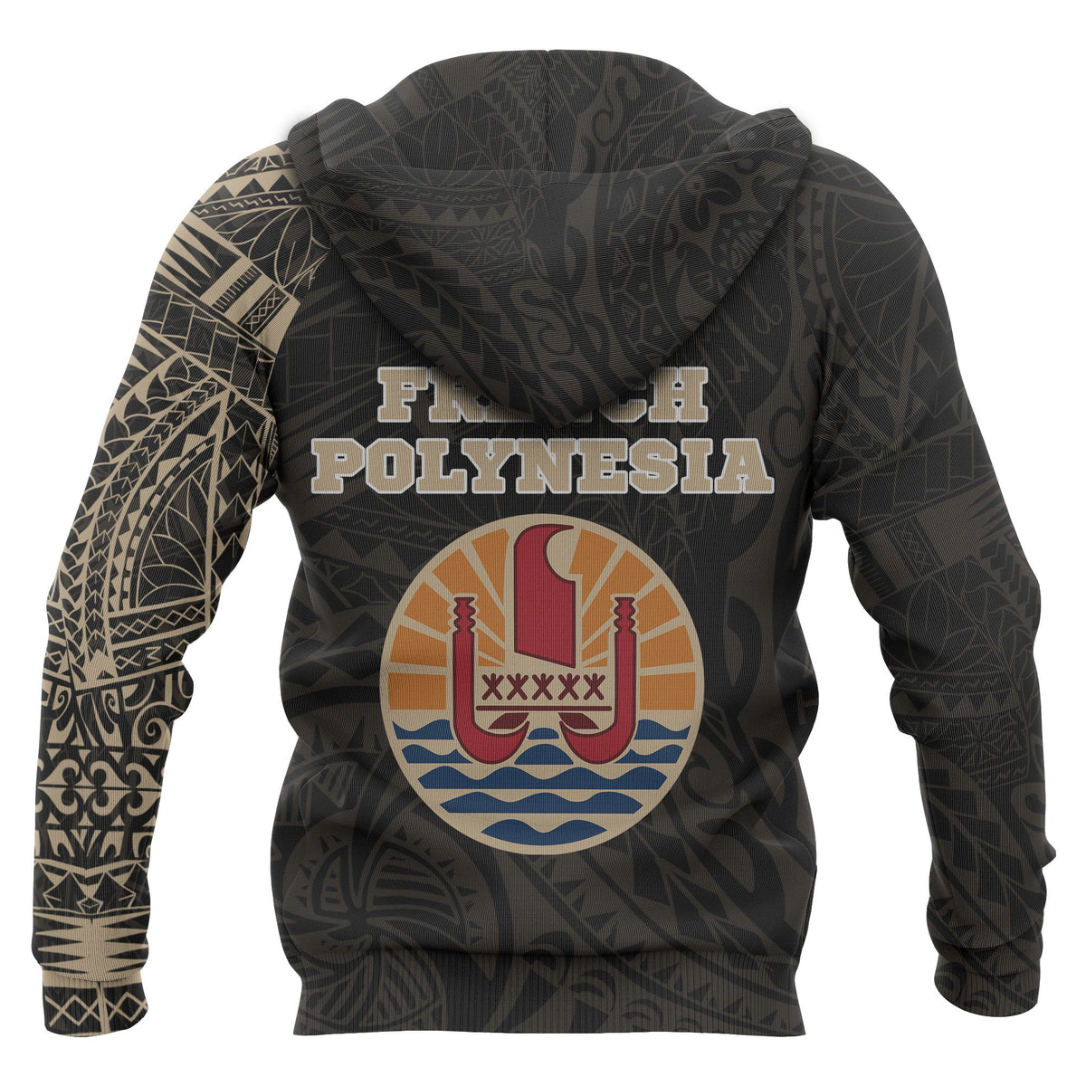 French Polynesia Hoodie French Polynesia Flag Polynesian Tattoo - Polynesian Pride