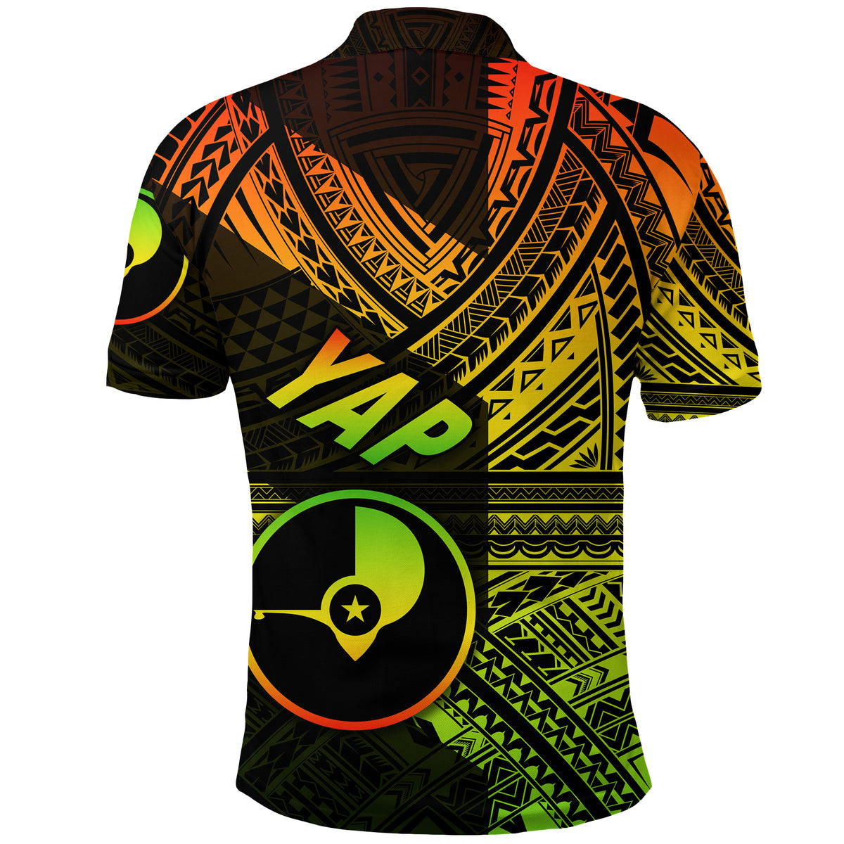 FSM Yap Polo Shirt Original Style Reggae LT8 - Polynesian Pride