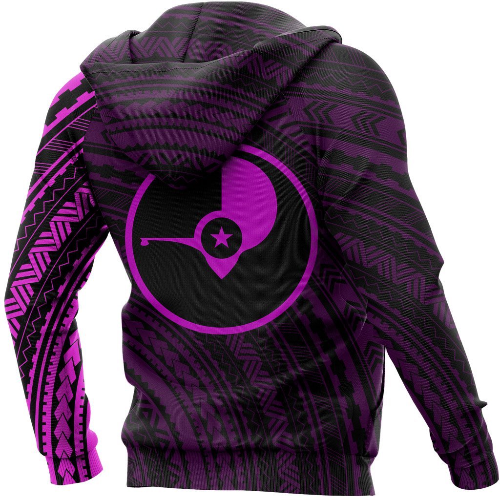 Yap Hoodie Yap Flag Polynesian Tattoo Style Pink - Polynesian Pride