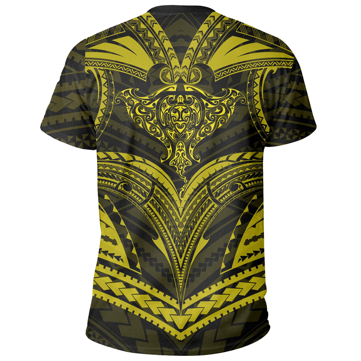 Hawaii Map Kanaka Animal Polynesian T Shirt Yellow - Polynesian Pride