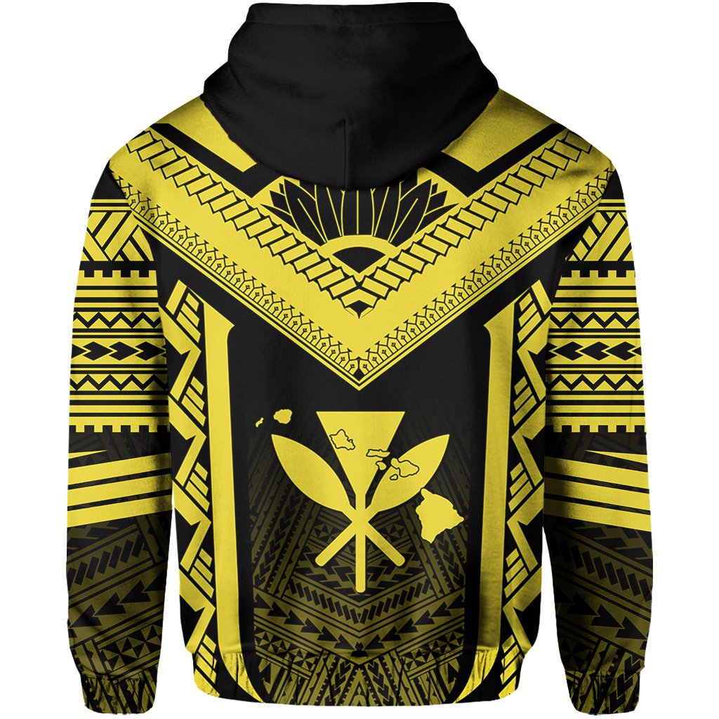 Hawaii Kanaka Polynesian Hoodie Active Yellow - Polynesian Pride