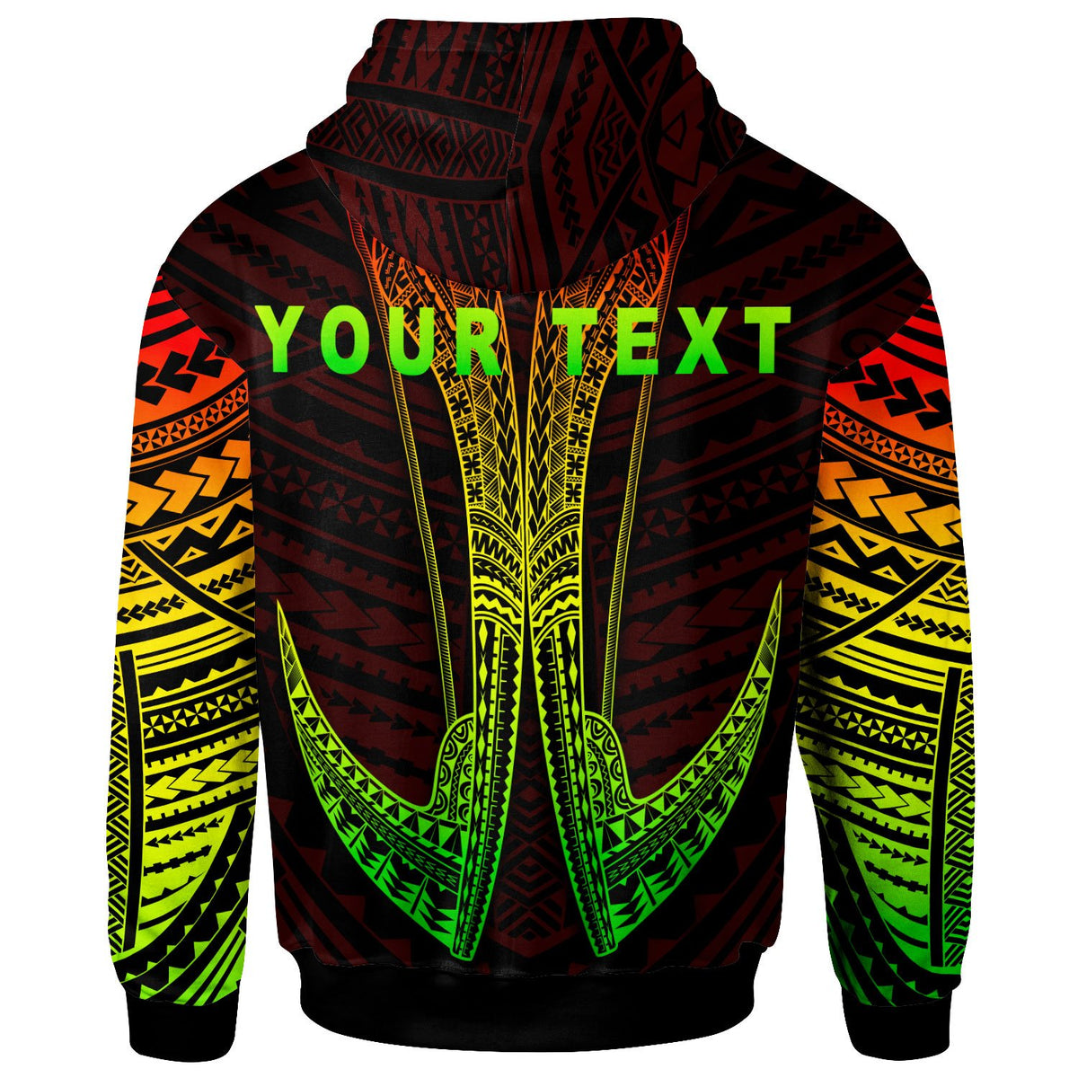 Niue Custom Hoodie Fish Hook - Polynesian Pride