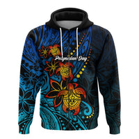 Custom Polynesian Day Zip Hoodie Turtle Style LT16 - Polynesian Pride