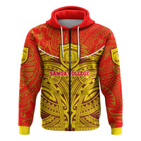 Custom Samoa College Zip Hoodie Polynesian Royal Style Version 2 - Polynesian Pride