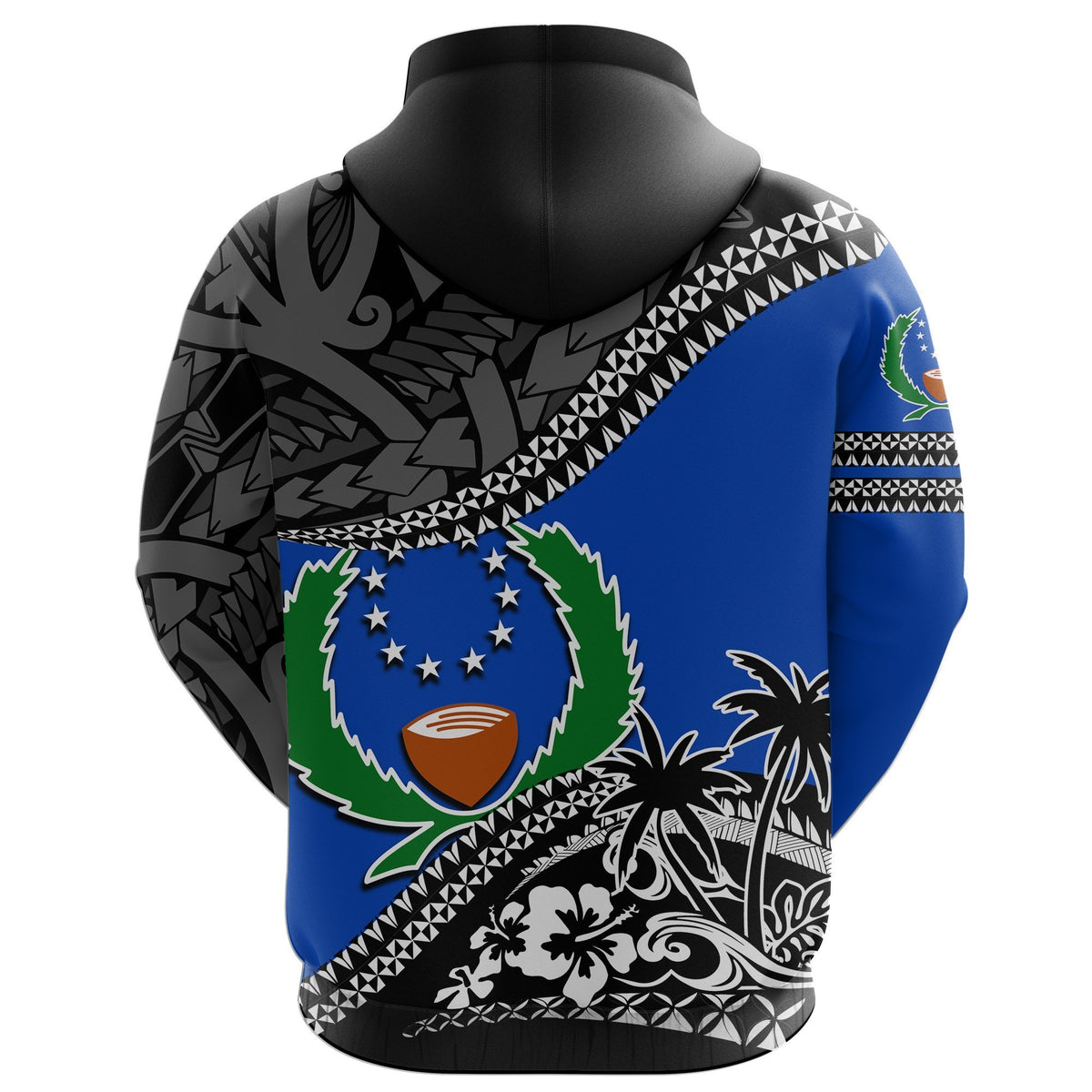 Pohnpei Zip Hoodie Fall In The Wave K7 - Polynesian Pride